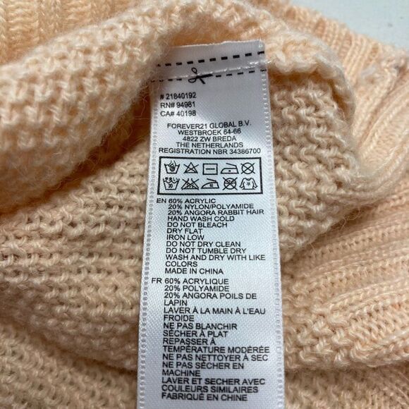 FOREVER 21 Women’s Pink/Peach Pullover Sweater Size Medium - Picture 3 of 9